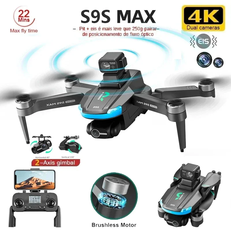 Drone Gimbal 2 Axis - НОВЫЙ S9S MAX MINI Drone 4K