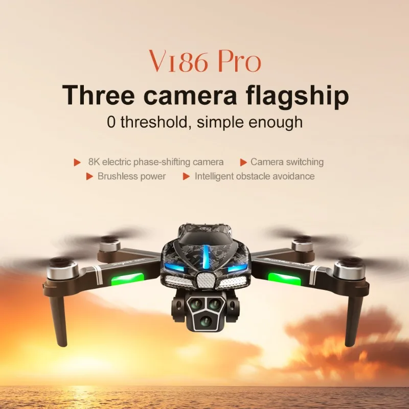 Новый V186 Pro Drone Профессио – обзор и цена Drone Gimbal 2 Axis