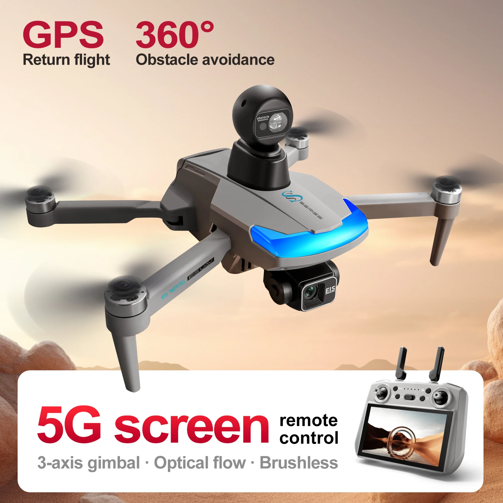 S185 Профессиональный дрон 2,7 – обзор и цена Drone Gimbal 3 Axis