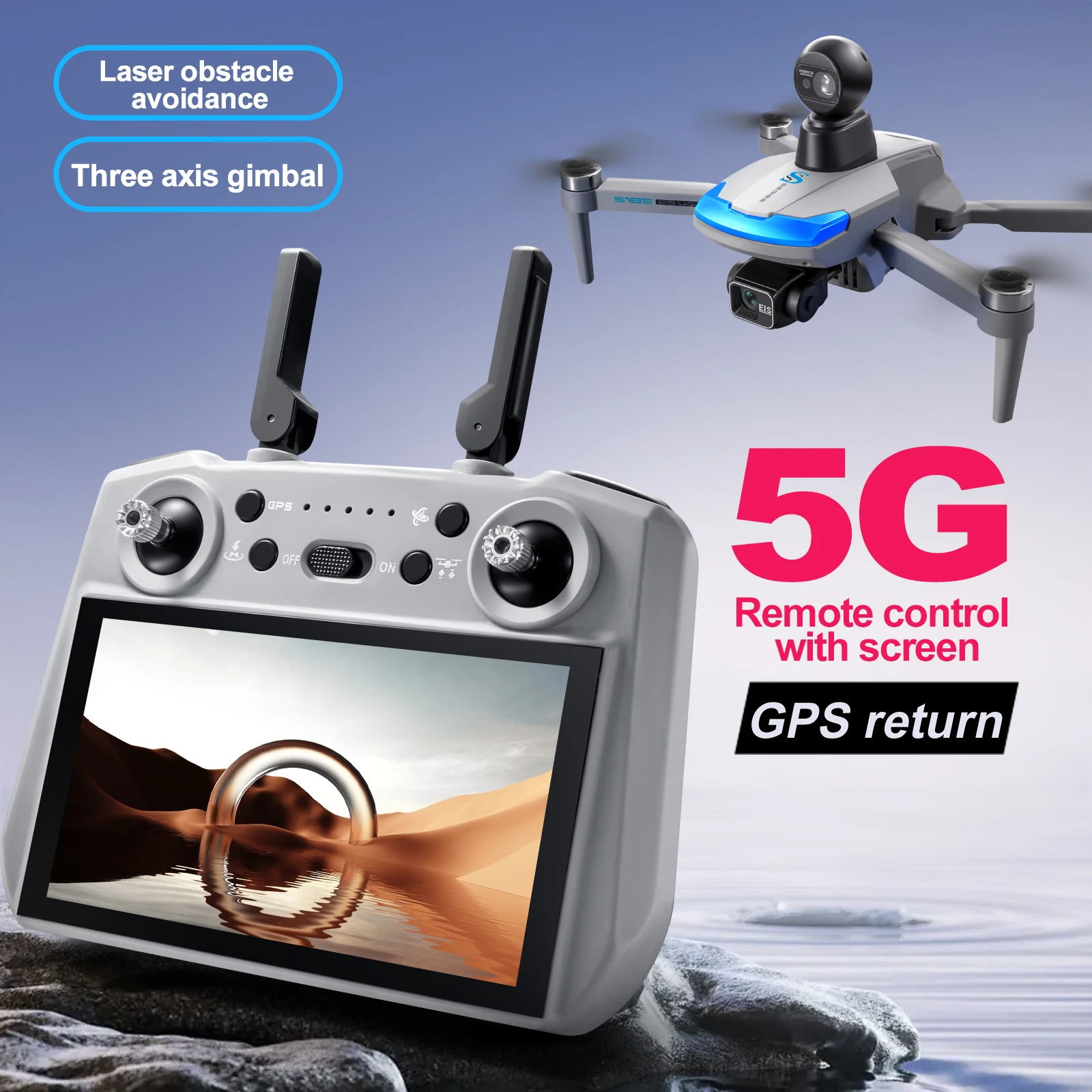 S185 Профессиональный дрон 2,7 – обзор и цена Drone Gimbal 3 Axis