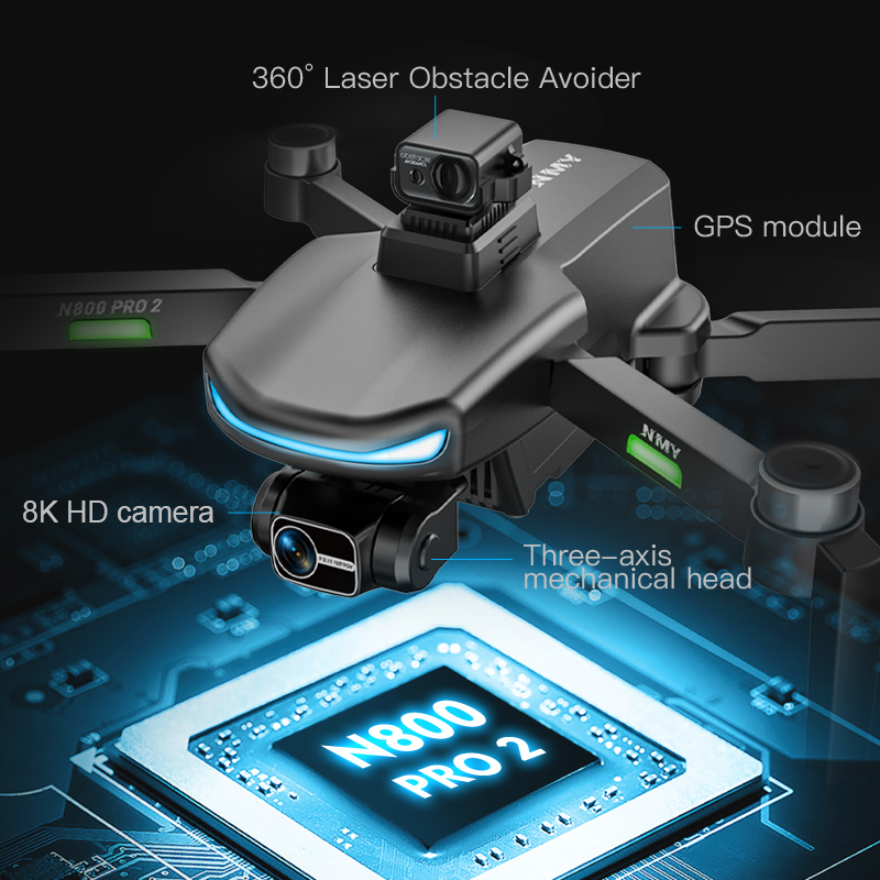 Профессиональный GPS-дрон N800 – обзор и цена Drone Gimbal 3 Axis